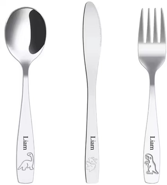 RVS Kinderbestek 3-delig met Naam Gravure review