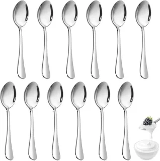 RVS Koffielepels 14 cm - Set van 12