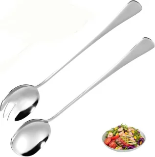 RVS saladeschep set 28 cm 2-delig