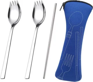 RVS spork set van 2
