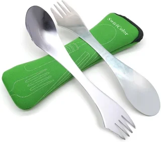 RVS Sporks 3 in 1 - camping bestek set
