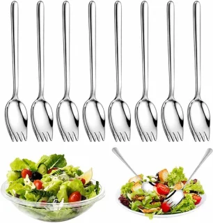 RVS vorken voor salade, fruit, pasta en desserts