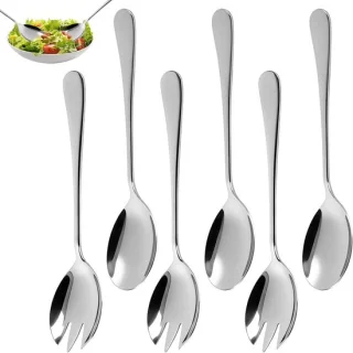 Salade bestekset van 6 stuks (20 cm) roestvrij staal