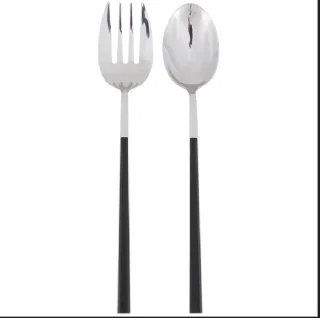 Saladecouvert Servers Scheplepel Vork Zwart