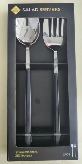 Saladecouvert Servers Scheplepel Vork Zwart