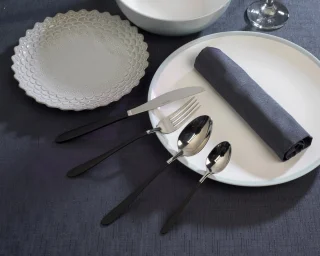 Salter 16-delig Bestekset RVS Zwart/Zilver