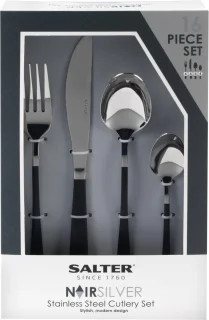 Salter 16-delig Bestekset RVS Zwart/Zilver