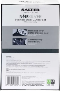 Salter 16-delig Bestekset RVS Zwart/Zilver