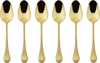 Sambonet koffielepel Taormina goud, 6 stuks