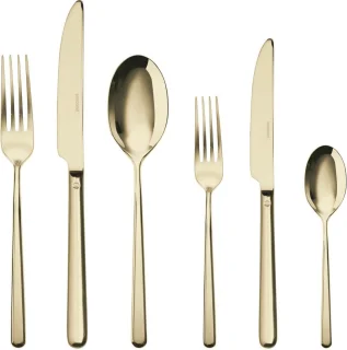 Sambonet Linear Bestekset 36-delig Edelstahl PVD Champagner