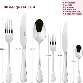 Sambonet Royal Bestekset 36-delig RVS