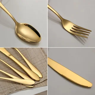 Sander Shop Bestekset 30-delig Titanium verguld 6-persoons