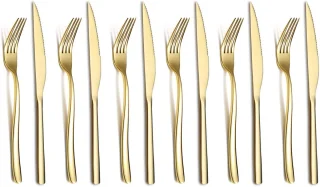 Sander Shop Steakmessenset 12-delig Glanzend Goud
