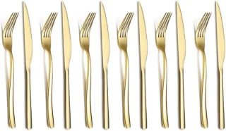 Sander Shop Steakmessenset 12-delig Glanzend Goud
