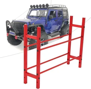 SCX10 90046 D90 Dubbellaags bandenopslagplank (rood)