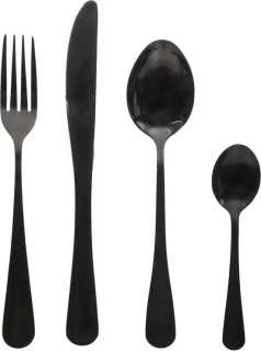 Secret de Gourmet Bestekset Shadow 16-delig RVS zwart