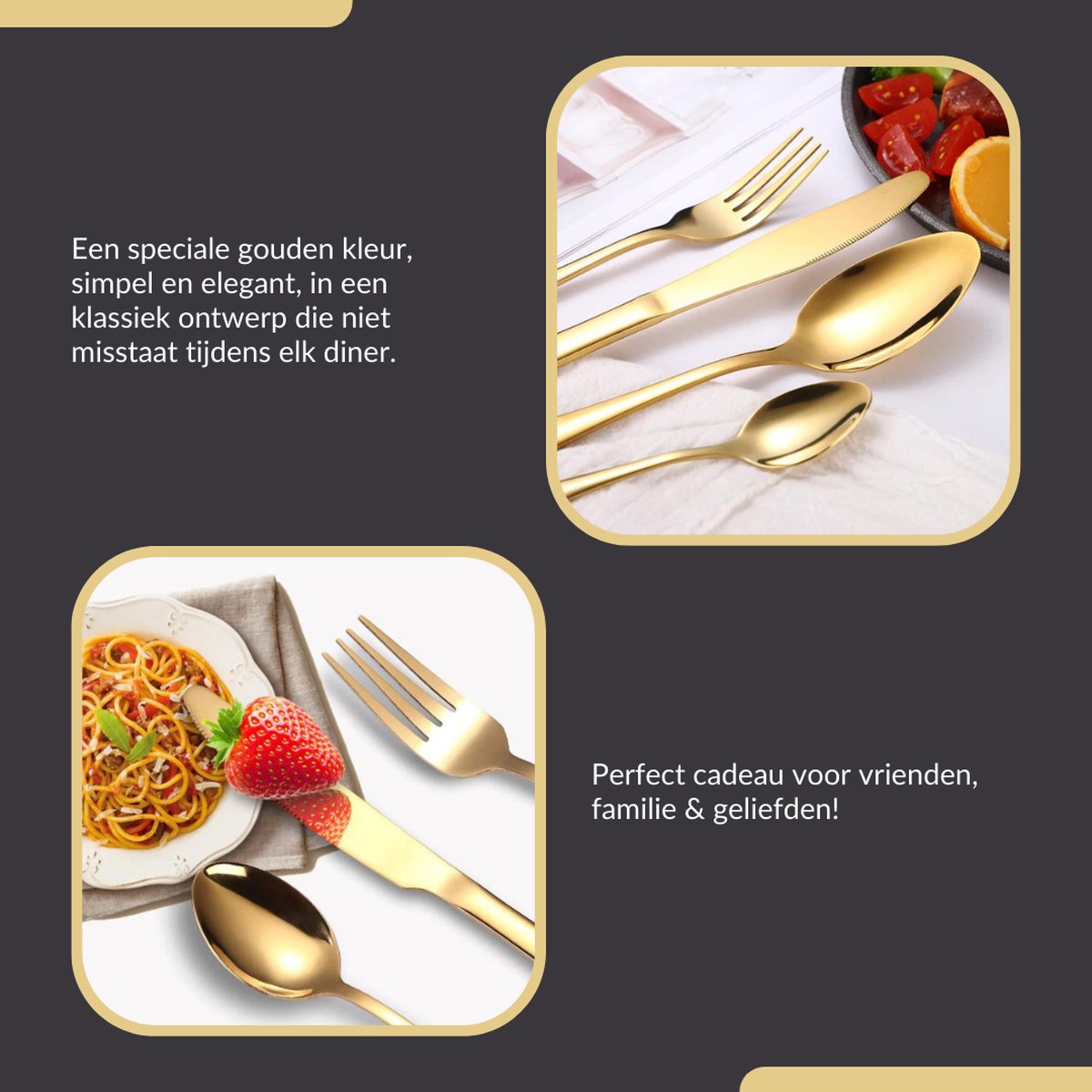SensaHome Bestekset 20-delig Goud 4 Personen
