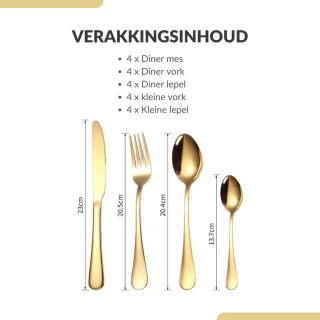 SensaHome Bestekset 20-delig Goud 4 Personen