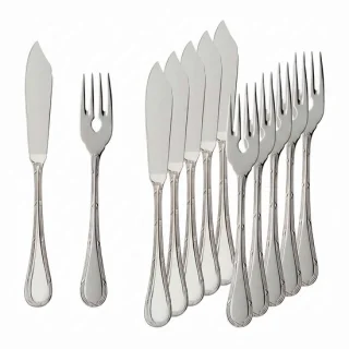 Septfontaines Kreuzband Fischbesteck Set van 6