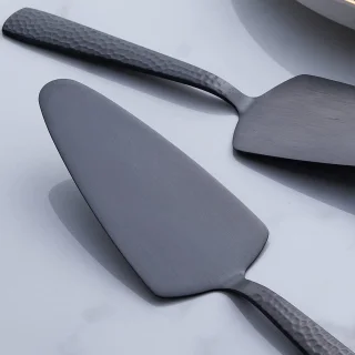 Serveerset matzwart 5-delig roestvrij staal