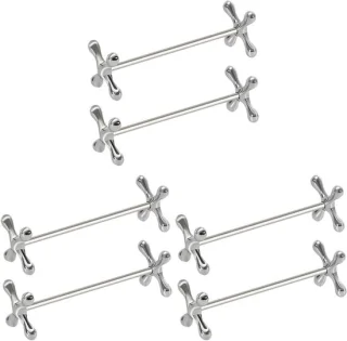 Set 3 Eetstokjeshouders - Keukenaccessoire - Zilver (Zinklegering)