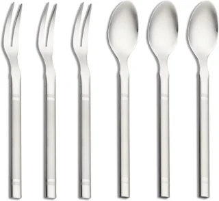 Set kleine koffielepels en dessertvorken