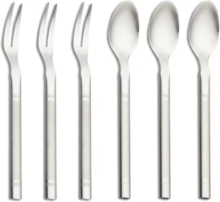 Set kleine koffielepels en dessertvorken, stijl 1