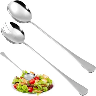 Set saladescheppen van rvs, 28 cm, 2-delig