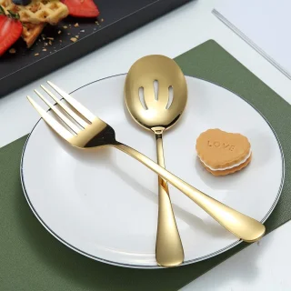 Set van 10 gouden opscheplepels
