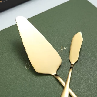 Set van 10 gouden opscheplepels