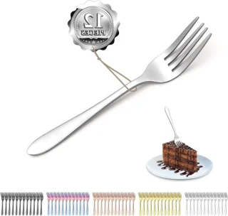 Set van 12 RVS dessertvorken