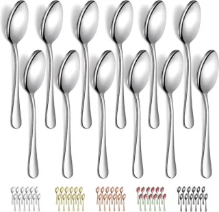 Set van 12 Rvs eetlepels van 18,5 cm