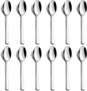 Set van 12 rvs koffielepels