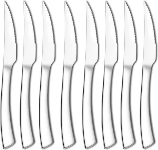 Set van 12 rvs steak-, tafel- en botermessen