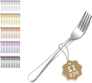 Set van 12 RVS taartvorken 18 cm