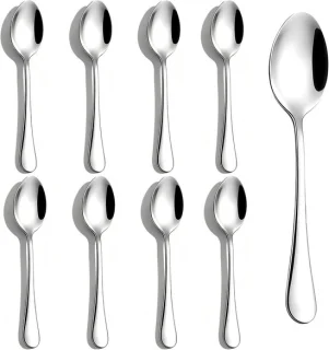 Set van 12 theelepels, koffielepels en eetlepels