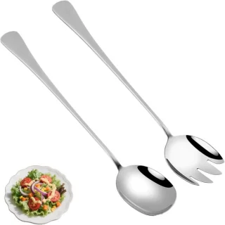 Set van 2 rvs saladebestek