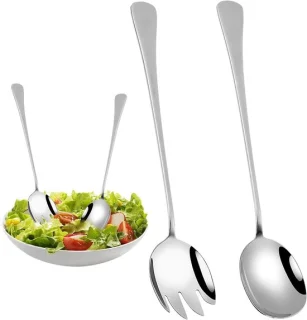 Set van 2 rvs saladebestek