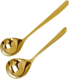 Set van 2 stukken saladescheppen, soeplepel en sauslepel van RVS
