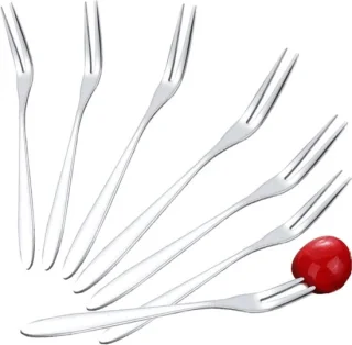 Set van 20 roestvrijstalen fruitvorken