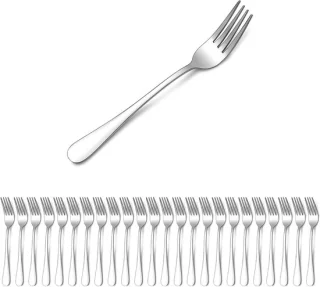 Set van 24 dessertvorken RVS 18 cm
