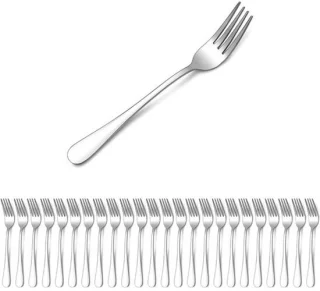 Set van 24 dessertvorken van RVS, 18 cm