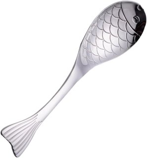 De Set van 3 visvormige soeplepels in één oogopslag
