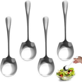 Set van 4 RVS serveerlepels - 21 cm