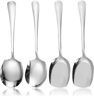 Set van 4 RVS serveerlepels