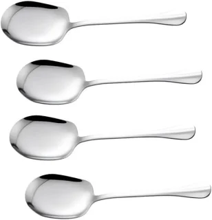 Set van 4 RVS serveerscheppen van 25 cm