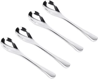 Set van 4 rvs theelepels van 12,5 cm