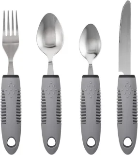 Set van 4 stuks Eenvoudig Grip bestek van RVS