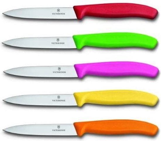 Kleurrijk precisiewerk: Victorinox set van 5 groentemessen