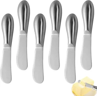 Set van 6 RVS botermessen